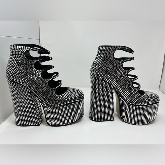 $650 MRSP | Marc Jacobs - The Rhinestone Kiki Ankle Boot | Black/Crystal | EU 40 - Picture 10 of 12